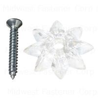 1" Clear HangMaster Rosette w/Screws