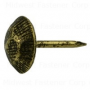 17 gauge x 1/2" Antique Brass Plated Steel Oxford Upholstery Nails