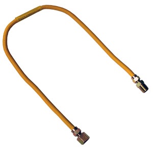 3/8 Inch X 36 Inch Gas Appliance Connector, Flexible Stainless Steel, Safety Coating, 1/2 Inch Inch 