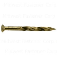 1-1/4" Brass Plated Steel Carpet Trim Brad Head Nails