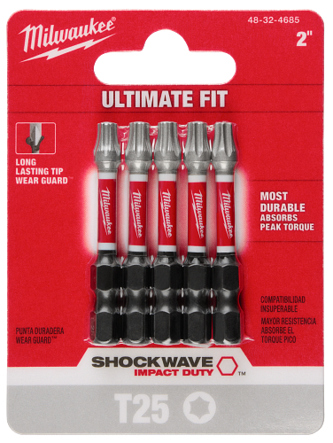 SHOCKWAVE Impact Duty 2" TORX T25 Power Bits 5pc