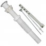1-1/4 Inch White Plastic,With Chrome Plated Exposed Trim,And Flexiblle/Extendable Tailpiece  