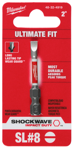 SHOCKWAVE Impact Duty 2" Slotted 3/16" Power Bit