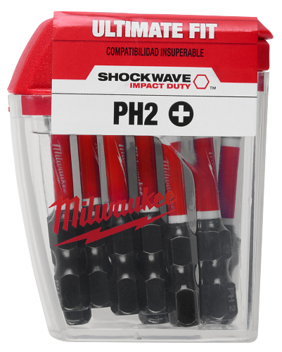 SHOCKWAVE Impact Duty 2� Phillips #2 Power Bits 15pc
