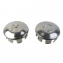 Faucet Handle Index Buttons, Hot And Cold, Chrome Plated Metal, Size 21/32-Inch Od , 1/2-Inch Id, Fi