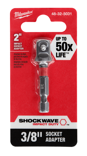 SHOCKWAVE 1/4" Hex to 3/8" Square Socket Adapter