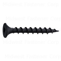 #6 x 1-1/4" Black Phosphate Steel Coarse Thread Star Drive Bugle Head Saberdrive Drywall Screws