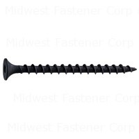 #6 x 2" Black Phosphate Steel Coarse Thread Star Drive Bugle Head Saberdrive Drywall Screws