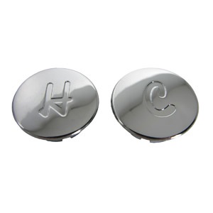 Price Pfister, Hot & Cold Buttons, Fits Acrylic Windsor Handle  