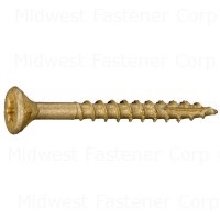 #9 x 1-3/4" Tan XL1500 Coated Steel SaberDrive Star Drive Bugle Head Deck Screws