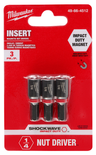 SHOCKWAVE Impact Duty 1/4" Insert Magnetic Nut Driver 3pc