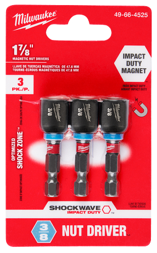 SHOCKWAVE Impact Duty 3/8� x 1-7/8� Magnetic Nut Driver 3pc