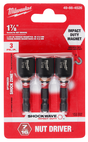 SHOCKWAVE Impact Duty 7/16� x 1-7/8� Magnetic Nut Driver 3pc