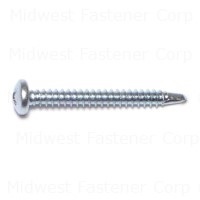 #8-18 x 1-1/2" Zinc Plated Steel Phillips Pan Head Self-Drilling Screws