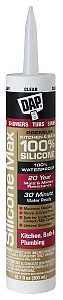 DAP SILICONE MAX Kitchen and Bath Sealant, Clear, 10.1 fl-oz Cartridge/Tube