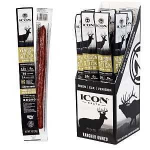 Icon Meats 8-10033-74126-5 Venison Stick, Garlic, 1 oz