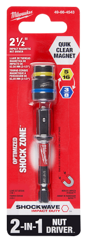 SHOCKWAVE Impact Duty 5/16" and 3/8" x 2-1/2" QUIK-CLEAR 2-in-1 Magnetic Nut Driver