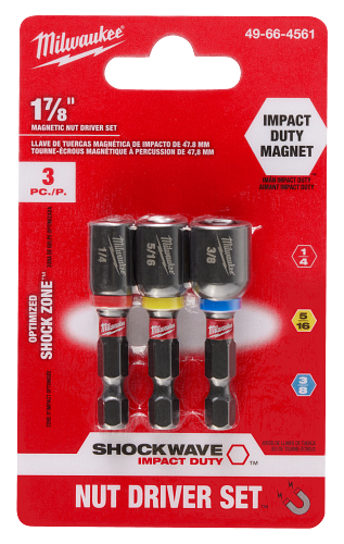 SHOCKWAVE Impact Duty 1-7/8" Magnetic Nut Driver Set 3pc