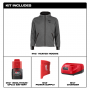 Milwaukee M12 Heated Hoodie Kit - Gray Medium