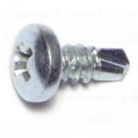 #10-16 x 1/2" Zinc Plated Steel Phillips Pan Head Self-Drilling Screws