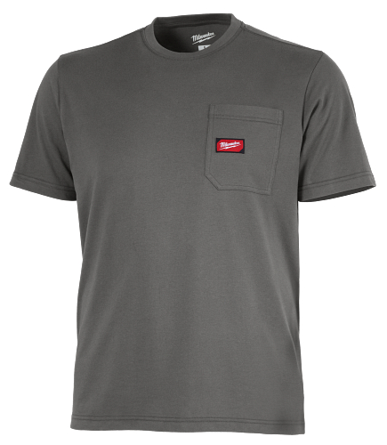 Milwaukee GRIDIRON Pocket T-Shirt - Short Sleeve - Gray X-Large