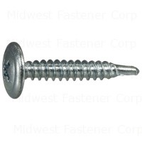#8-18 x 1" Zinc Plated Steel Modified Phillips Truss Head Self-Drilling Screws