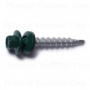 #10-14 x 1-1/2" Green Painted Steel Hex Washer Head Pole Barn Self-Drilling Screws