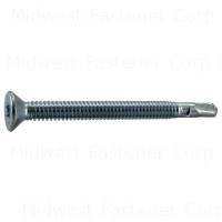 1/4"-20 x 3" Zinc Plated Steel Coarse Thread Star Drive Self-Drilling Screws