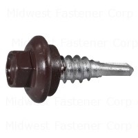 1/4" x 7/8" Brown Hex Head Stitch Screws