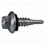 1/4" x 7/8" Painted Silver Zinc Plated Steel Hex Head Stitch Screws