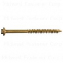 3/8" x 5" Tan XL1500 Coated Steel Coarse Thread Hex Washer Head Saberdrive Ledger Board Screws
