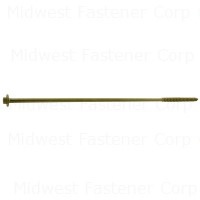 3/8" x 14" Tan XL1500 Coated Steel Coarse Thread Hex Washer Head Saberdrive Ledger Board Screws