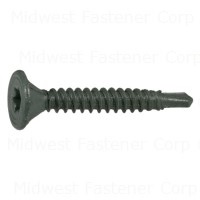 #9 x 1-1/4" Green Ceramic Coated Steel Star Drive Cement Board Self-Drilling Screws
