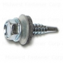 #14-14 x 1" Zinc Plated Steel Hex Bonded Washer Head Self-Drilling Screws