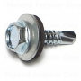 #10-16 x 3/4" Zinc Plated Steel Hex Bonded Washer Head Self-Drilling Screws
