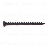 #6 x 1-5/8" Black Phosphate Steel Coarse Thread Phillips Bugle Head Drywall Screws
