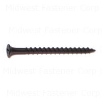 #8 x 2-1/2" Black Phosphate Steel Coarse Thread Phillips Bugle Head Drywall Screws