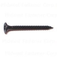 6 x 1-5/8 Black Phosphate Fine Phillips Bugle Drywall Screws Black Phosphate
