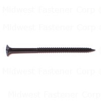 #8 x 3" Black Phosphate Steel Fine Thread Phillips Bugle Head Drywall Screws