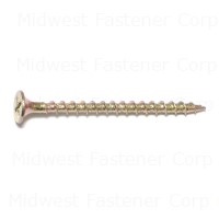 #6 x 2" Zinc Plated Steel Coarse Thread Phillips Bugle Head All Purpose Screws
