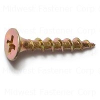 #6 x 1" Zinc Plated Steel Coarse Thread Phillips Bugle Head All Purpose Screws