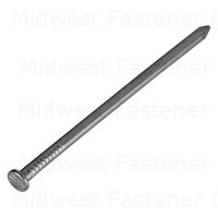 12d 3-1/4" Bright Steel Smooth Shank Common Flat Head Nails