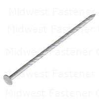 12d 3-1/4" Hot Dip Galvanized Steel Deck Checkered Flat Head Nails