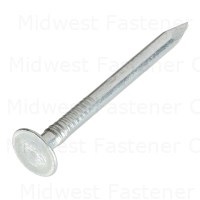 6d 1-1/2" Zinc Plated Steel Roofing Flat Head Nails