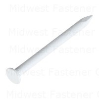 1-1/4" White Aluminum Trim Flat Head Nails