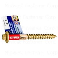 3/8" x 3" Tan XL1500 Coated Steel Hex Washer Head Saberdrive Construction Lag Screws