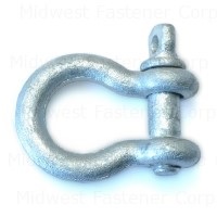 5/16" Hot Dip Galvanized Steel Screw Pin Anchor Shackle
