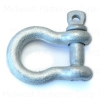 3/8" Hot Dip Galvanized Steel Screw Pin Anchor Shackle