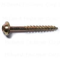 #9 x 1-3/4" Zinc Plated Steel Star Drive Round Washer Head Saberdrive Cabinet Screws
