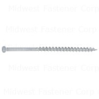 #8 x 3" White XL1500 Coated Steel Star Drive Trim Head Saberdrive Wood Screws